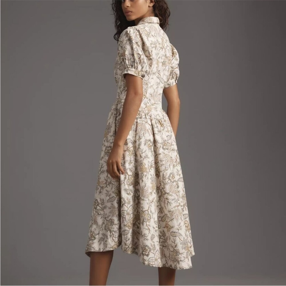 NWT! Anthropologie Pilcro Short-Sleeve Denim Midi Shirt Dress - US 8⚽️ - Picture 6 of 13
